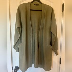 Chic Olive Open Front Cardigan